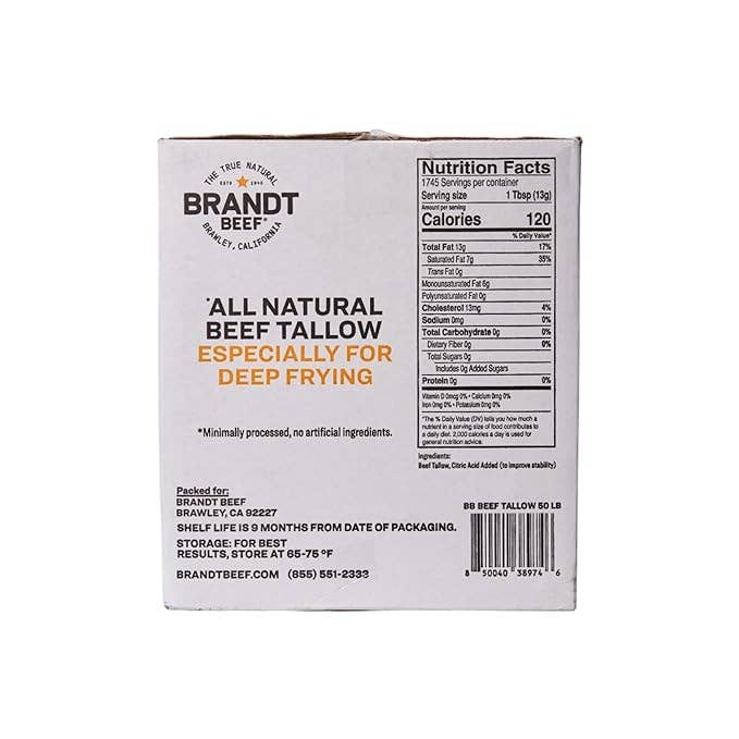 Brandt Beef - Wholesale Cooking Oil - Brandt Beef Tallow - 800oz - All Natural Beef Tallow3