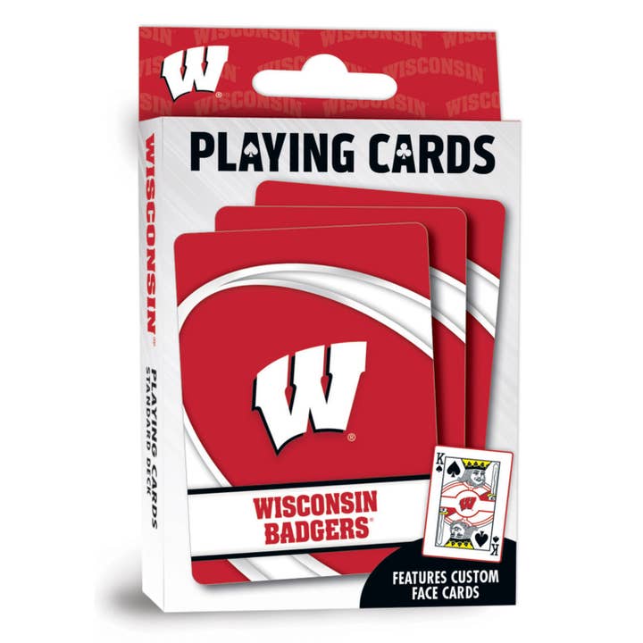 Cartes à jouer des Badgers du Wisconsin pour la vente par Masterpieces Puzzles