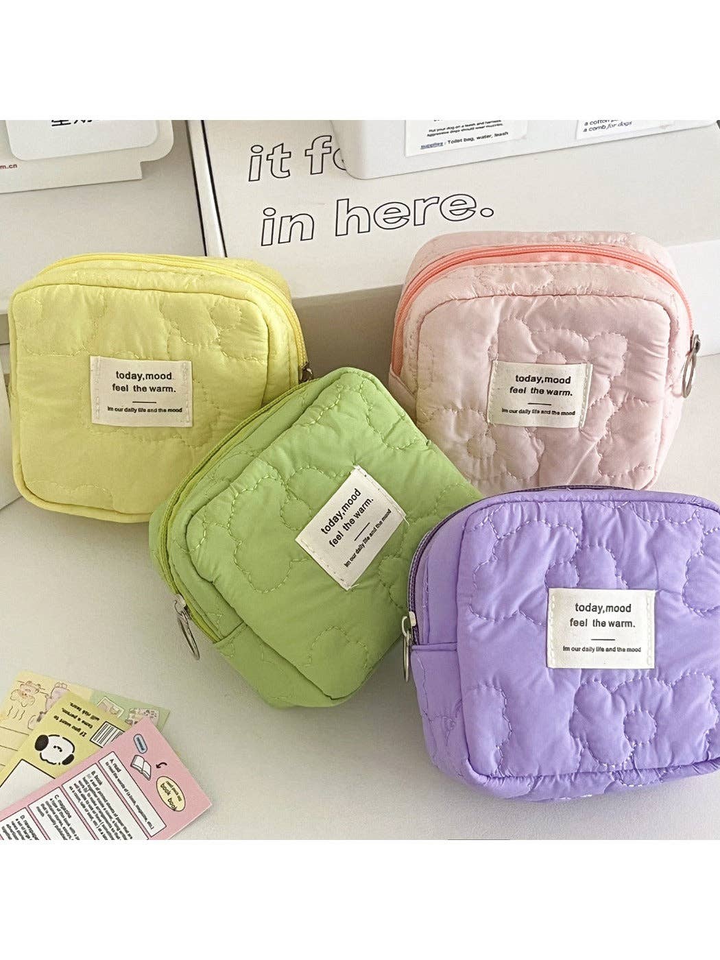 Funkyrel® Atzbranding Limited – Engroshandel Møntpung - Dame – Cosbai - Quiltet Blomstret Slikfarvet Møntpung4