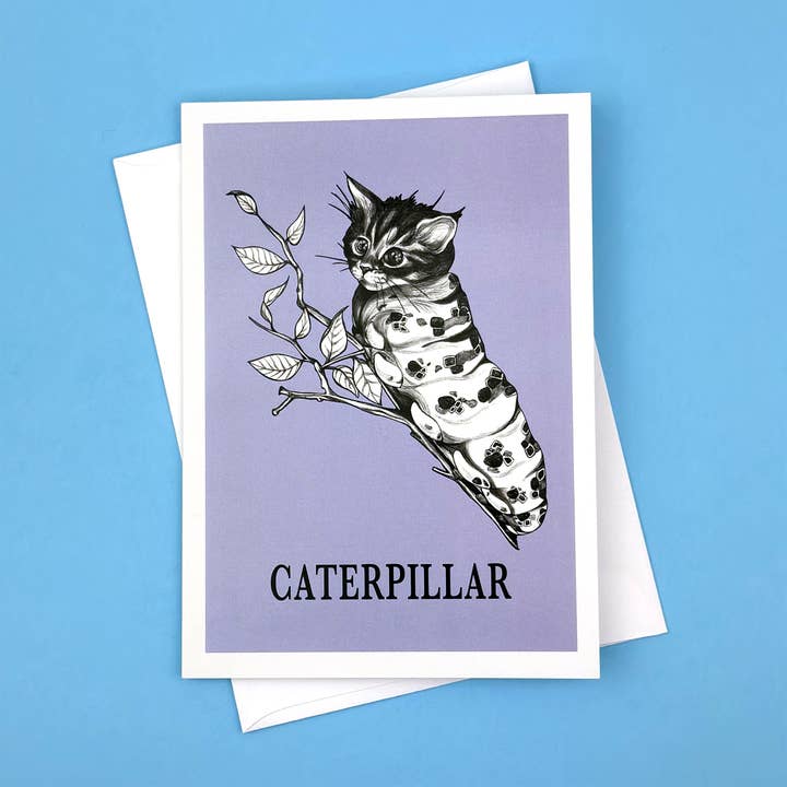 Caterpillar 5x7" Greeting Card for wholesale by Whatif Creations