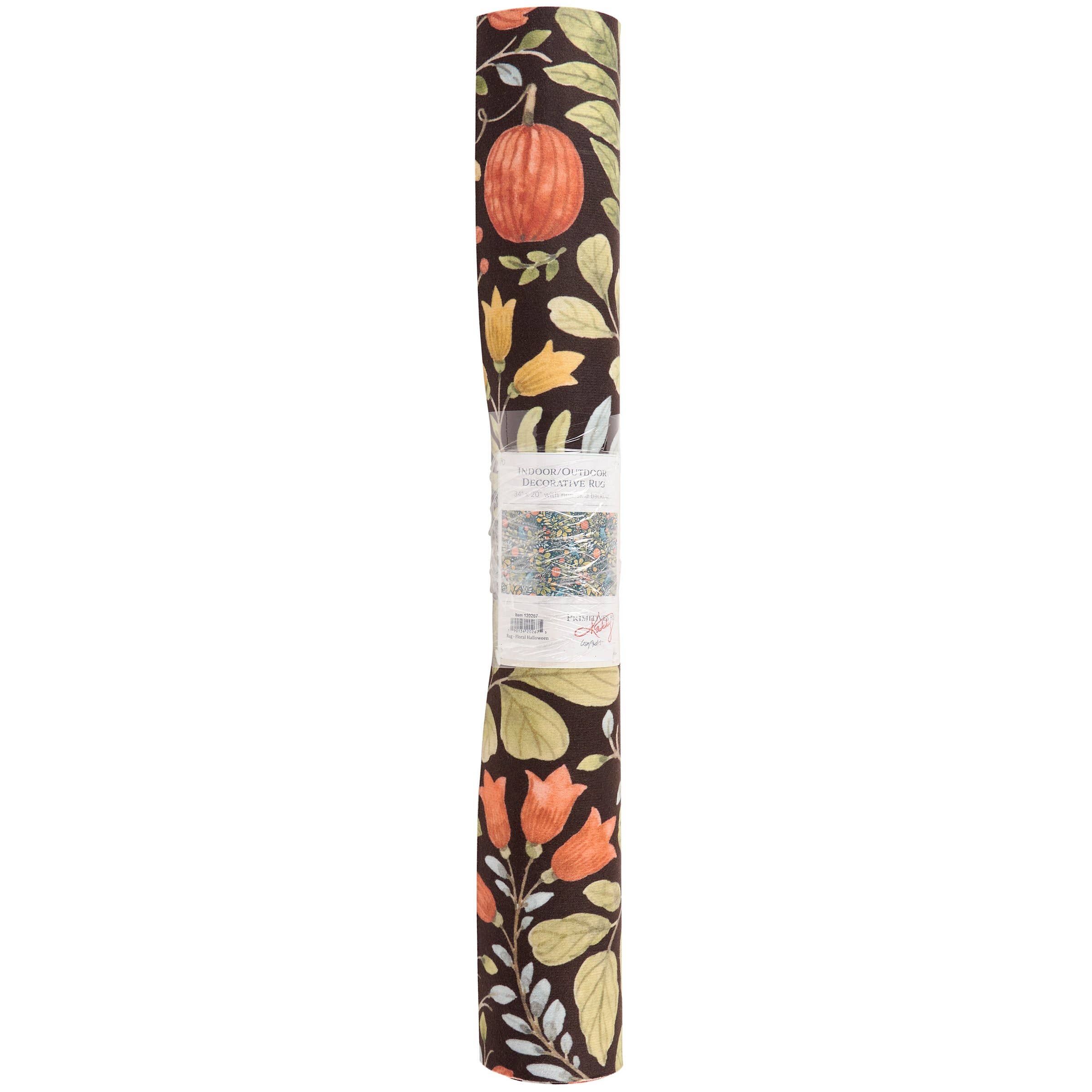 Primitives by Kathy - Wholesale Floor Mat - Floral Halloween Rug2