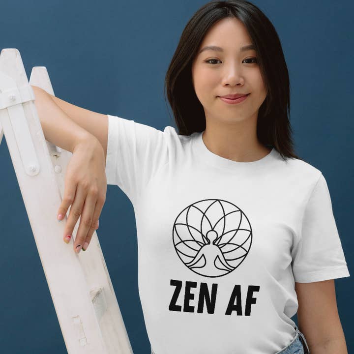 Camiseta Zen Af Calm, camiseta Serene Mindfulness para buscadores de paz interior, camiseta Woke, camiseta de meditación, camisa espiritual, camiseta de yoga para venta al por mayor de Victorholistics
