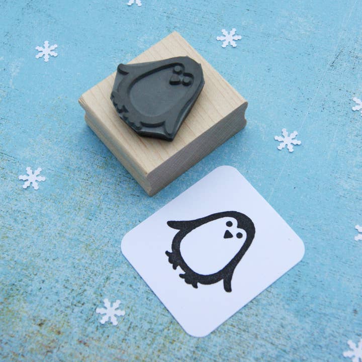 Skull and Cross Buns Rubber Stamps - Wholesale Rubber/Decorative Stamp - Christmas Chilly Penguin Small Rubber Stamp