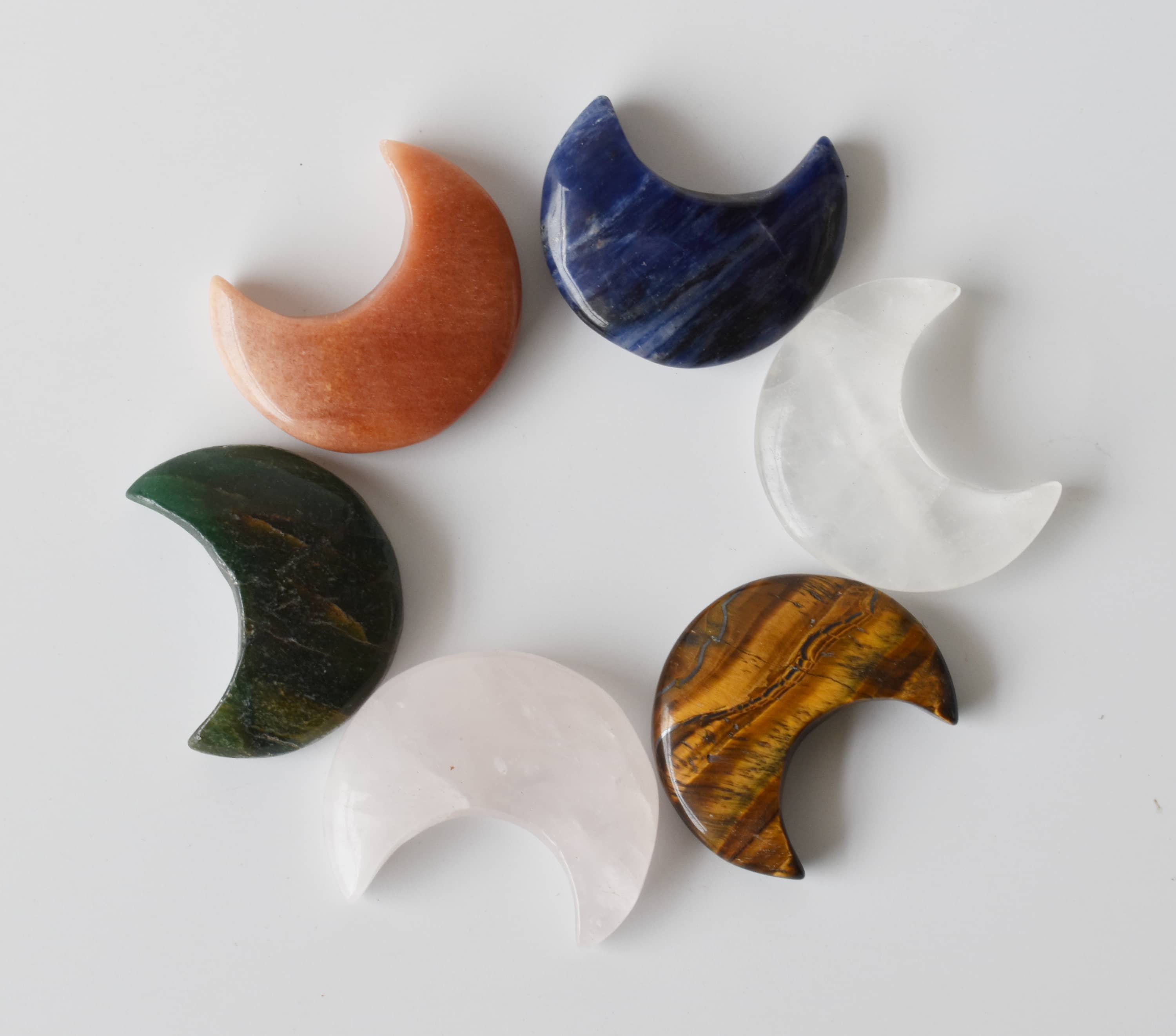 Soothing Crystals - Wholesale Spiritual Stone/Crystal - Polished Crystal Moons | Hand Carved | Crescent Moon Shape2