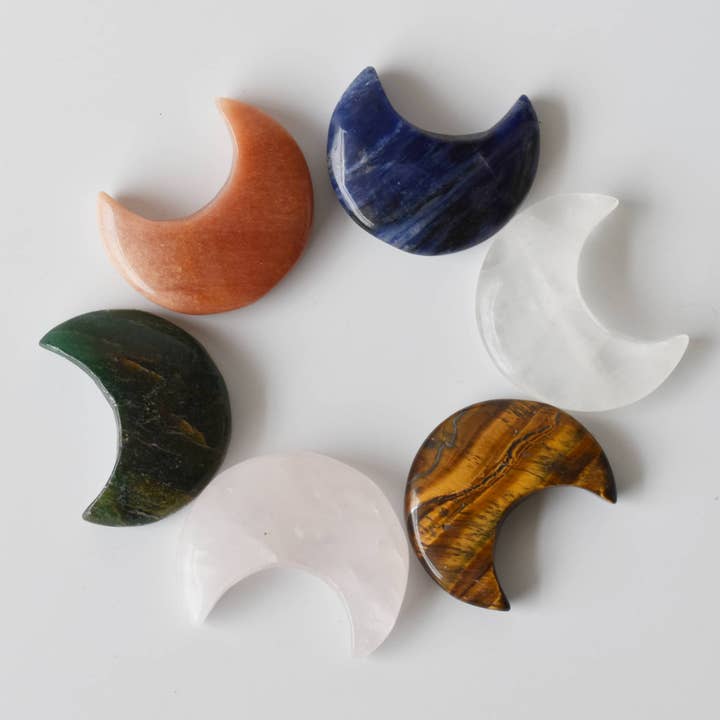 Soothing Crystals - Wholesale Spiritual Stone/Crystal - Polished Crystal Moons | Hand Carved | Crescent Moon Shape2