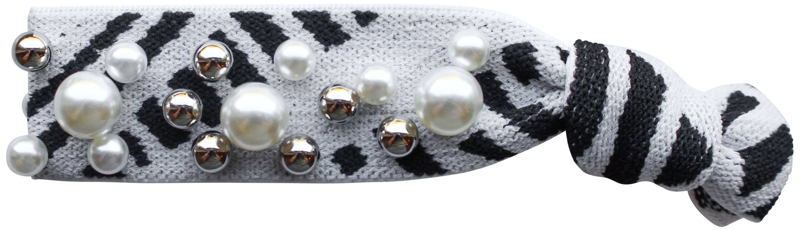 Gemelli – Engroshandel Hårbånd - Dame – Perle Stud Hair Tie1