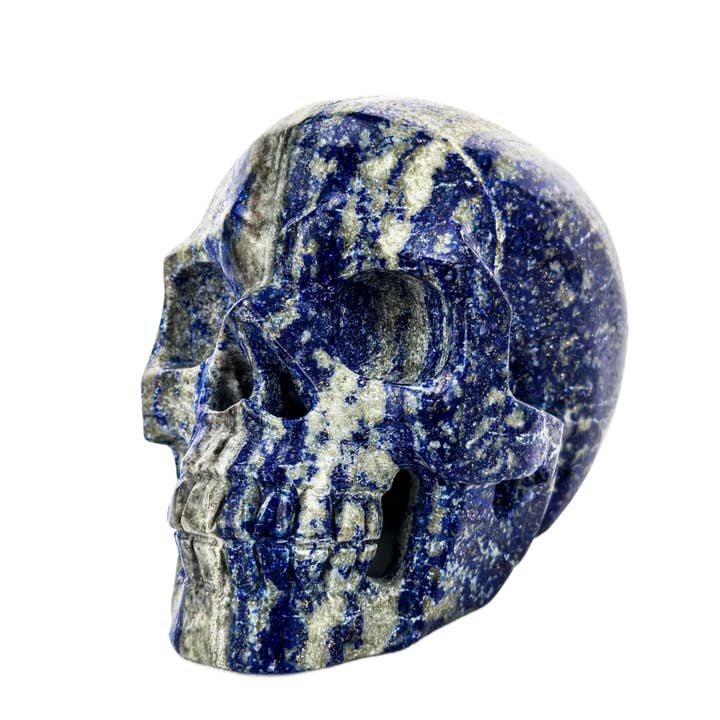 Calavera de cristal de lapislázuli de 4.5 pulgadas para venta al por mayor de OddNot