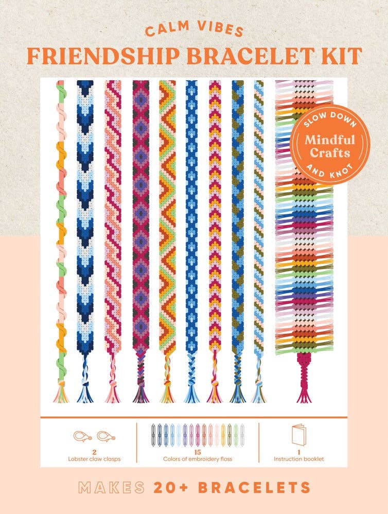 Chronicle Books - Wholesale DIY Craft Kit - Mindful Crafts: Calm Vibes Friendship Bracelet Kit