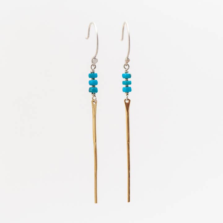 Turquoise Spine Earrings for wholesale by Clementine & Co. Jewelry