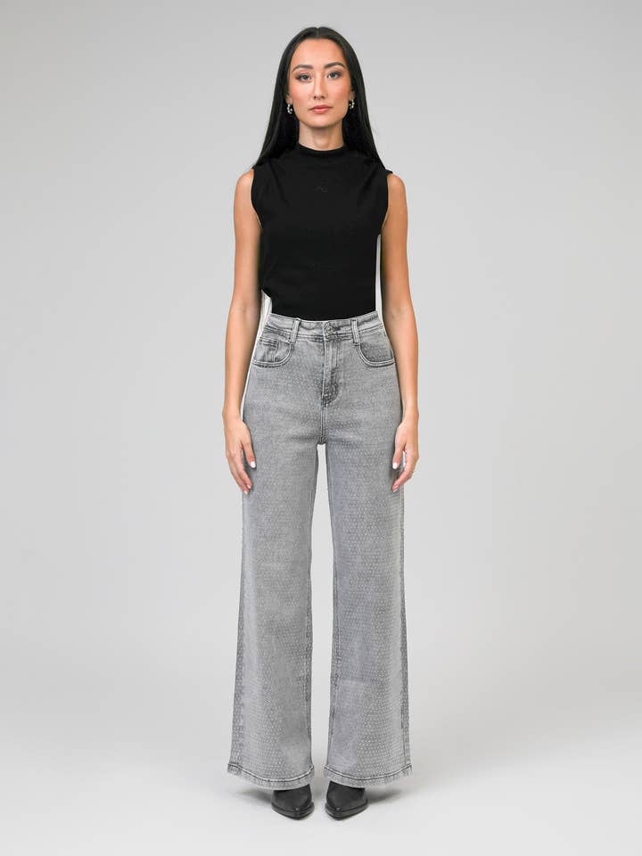 JEAN PAILLETTES gray for wholesale by An'ge