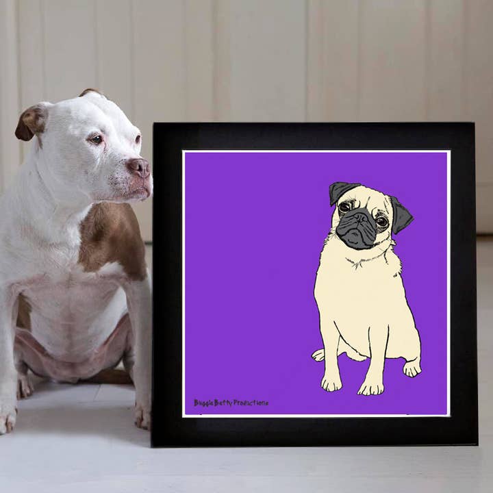 Imprimé monté carlin violet pour la vente par Buggle Betty Productions