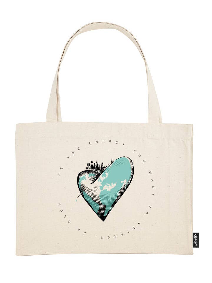 Saco de Compras Natural - Coração por atacado de The Collective Way