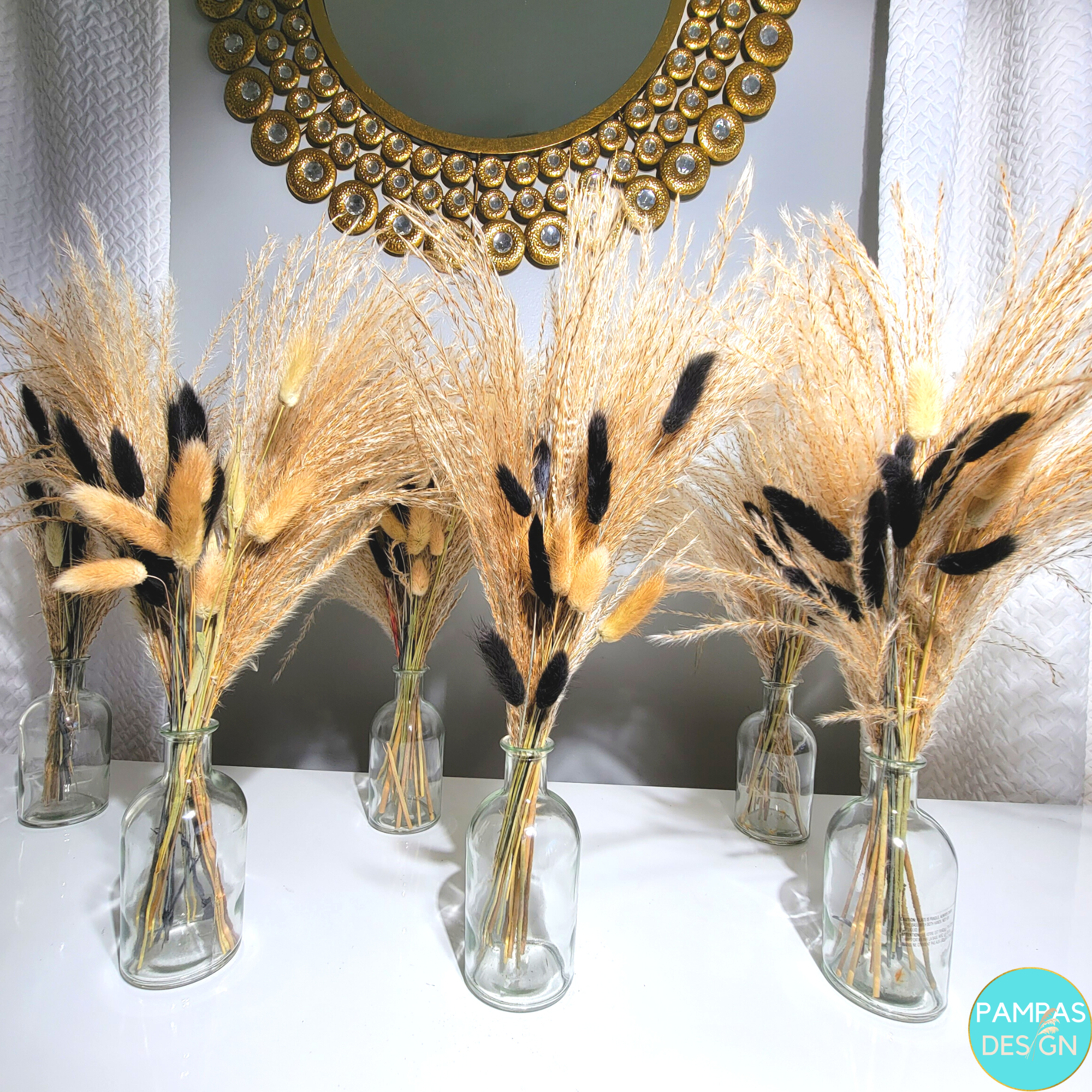 Pampas Design - Wholesale Dried/Pressed Flowers - Pampas Grass Centerpieces including Vase14