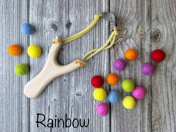 AKUKU - Wholesale Slingshot - Kids - Toy Slingshot with soft Felt balls Ammo7