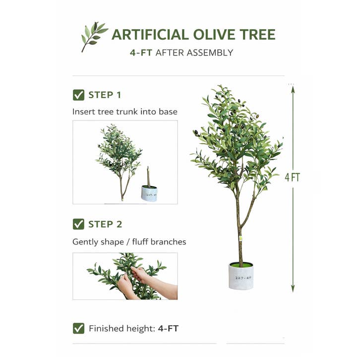 Feuillage Dense-Qualité Artificielle Réaliste Olivier pour la vente par Angel Isabella