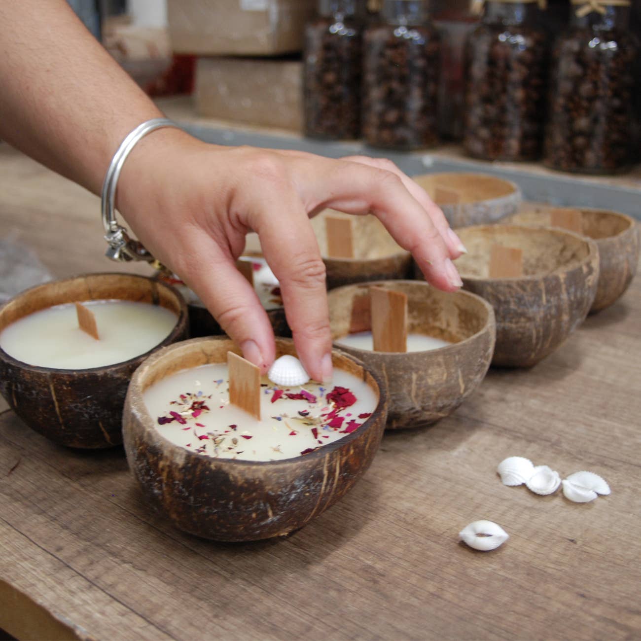 LUMINANTE - Wholesale Jar/Filled Candle - The Candle that becomes a plant Cotton Flower model "coco"7