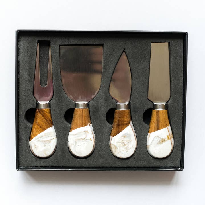 Lynn & Liana Designs - Wholesale Cheese Spreader - Resin Coated Cheese Knife Set - Set of 4 - NO TARIFFS!2