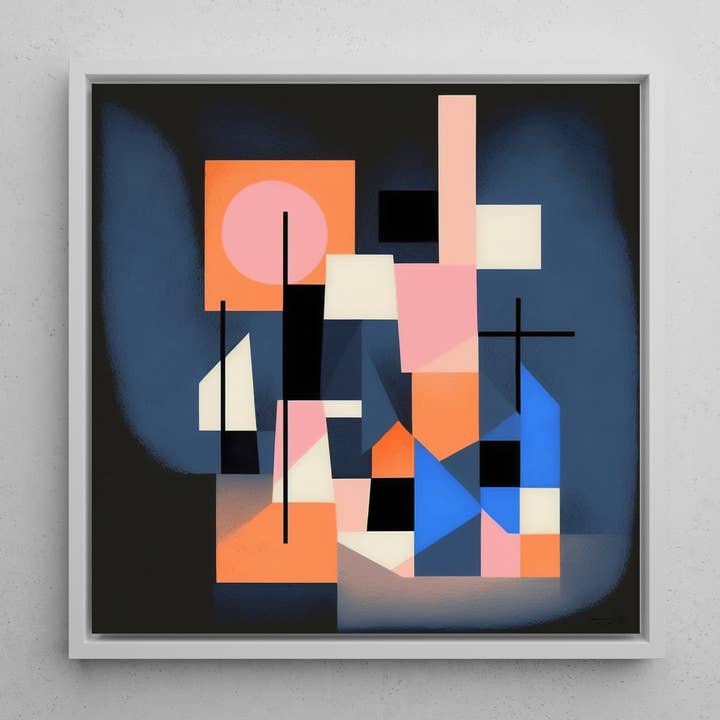 Mid Century Modern Abstract Canvas Wall Art Print for wholesale by Venus Art Prints