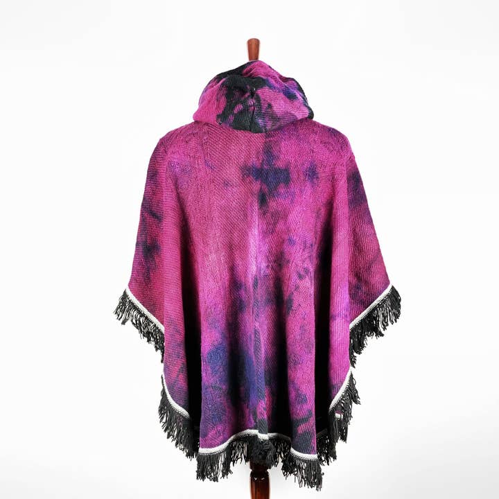 ECUALAMA - Vendita all'ingrosso Poncho - Unisex - Lama Wool - Poncho unisex sudamericano con cappuccio