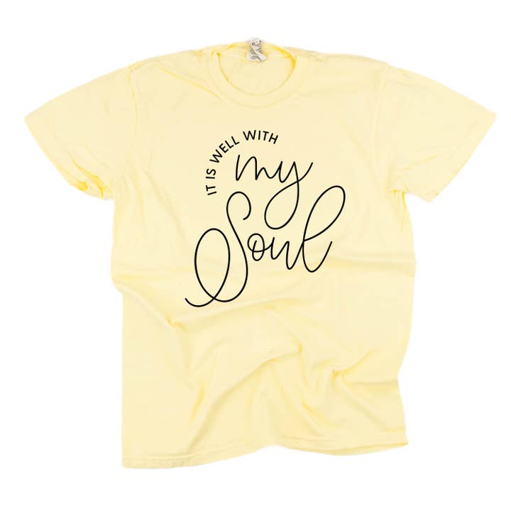 It Is Well With My Soul - Comfort Colors Tee for wholesale by Little Mama Shirt Shop