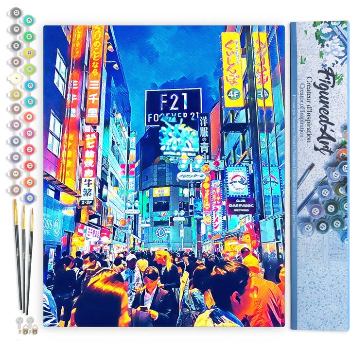 Pintar por números Tokio Shibuya para venta al por mayor de Figured'Art