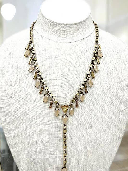 Collana a catena con gemme incorniciate Marquise per la vendita all'ingrosso da parte di Andrea Bijoux