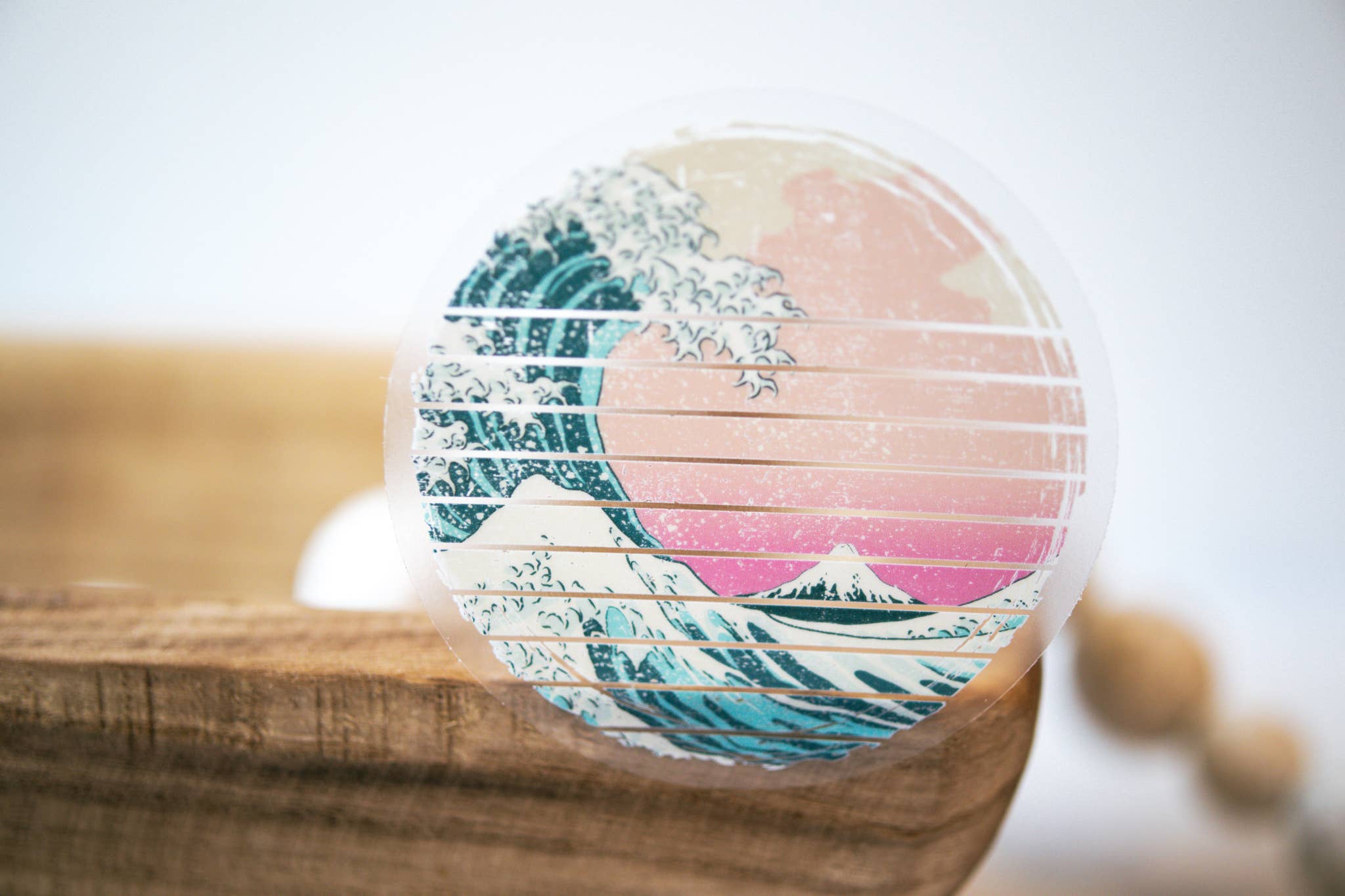 Savannah and James Co - Wholesale Sticker - Beach Wave, ClearVinyl Sticker, 3in.1