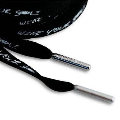 Wear Your Sole - Wholesale Shoelaces - Unisex - Logo KickStrands - Black2