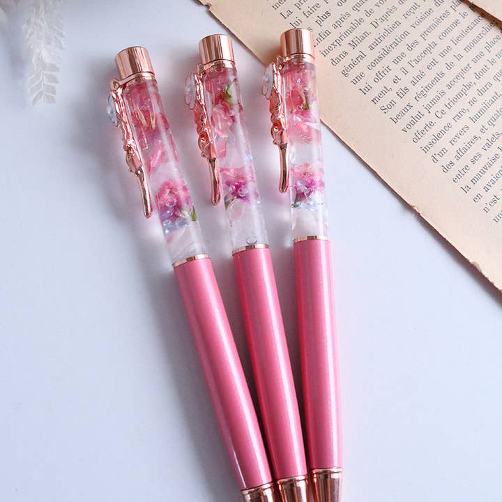 New Wonder – wholesale Pen – Floral Pen - Sakura Pink