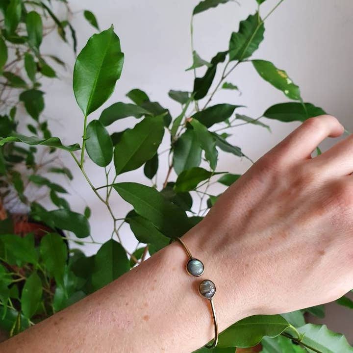 Kaali Boutique - Wholesale Cuff Bracelet - Silver Lapis Lazuli Boho Bracelet / Bangle / Silver / Rustic / Bohemian / Hippie / Gypsy / Psy / Chic / Jewellery / Body / Adjustable1