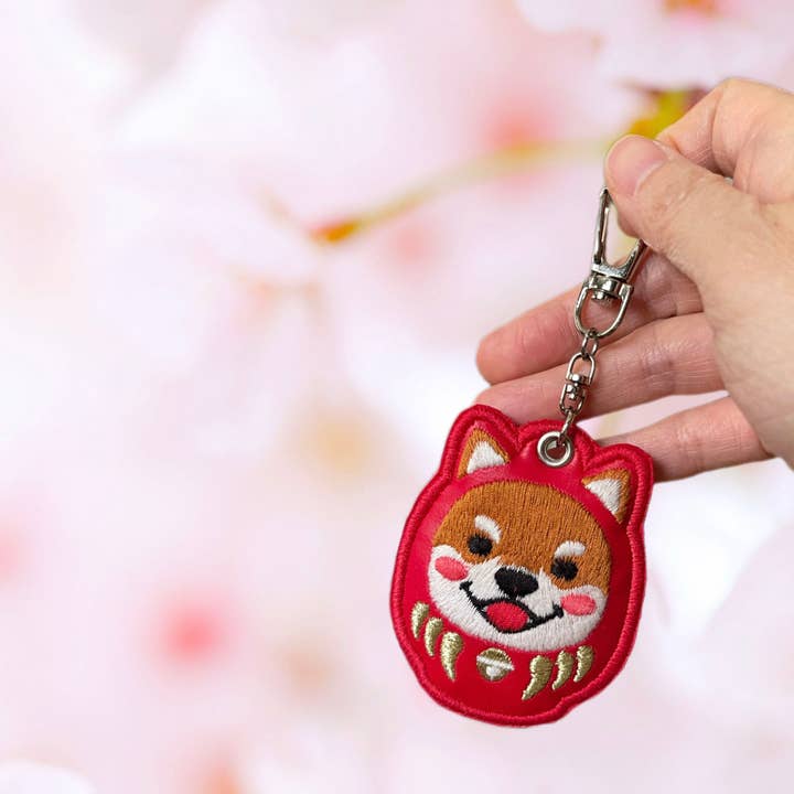Miss Modi - Wholesale Keychain - Women's - Daruma Shiba Inu Handmade Embroidery Keychain0