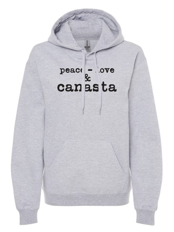 Peace Love Canasta Soft Hoodie for wholesale by Brody's