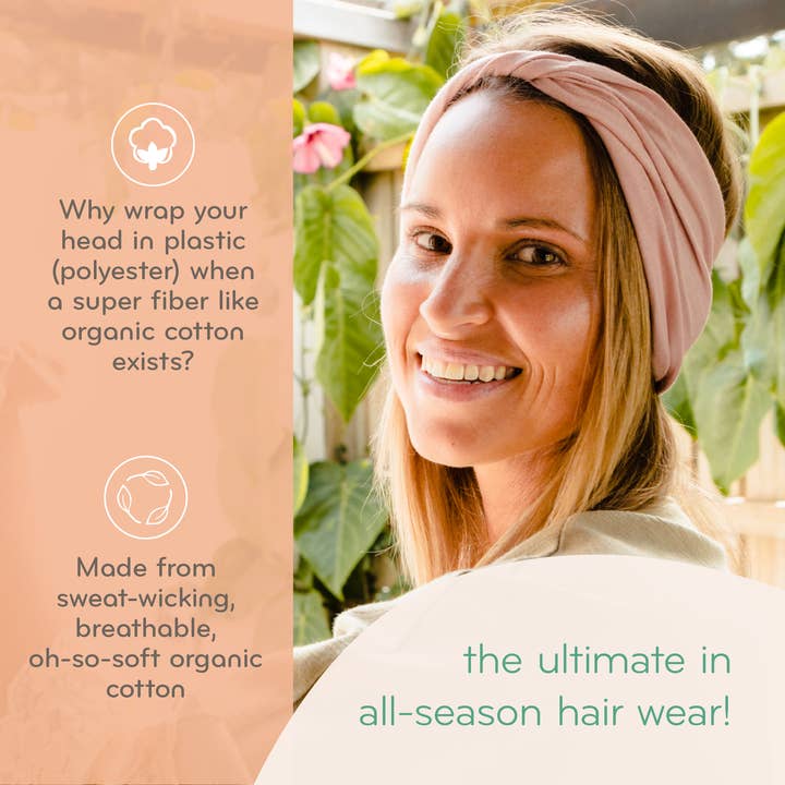 KOOSHOO - Wholesale Fashion Headband - Unisex - Organic Twist Headband - Chambray Blue