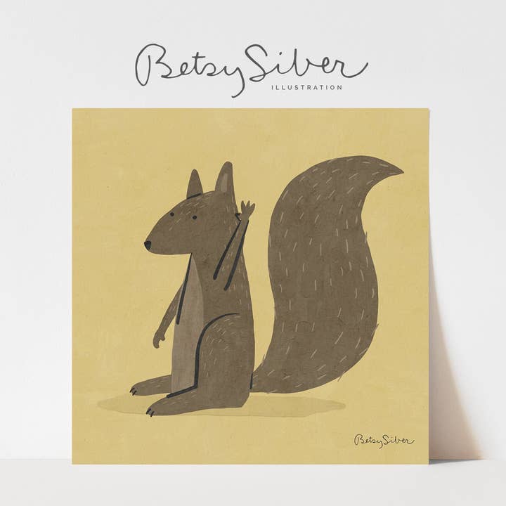 Impression d'art d'écureuil pour la vente par Betsy Siber, Illustration