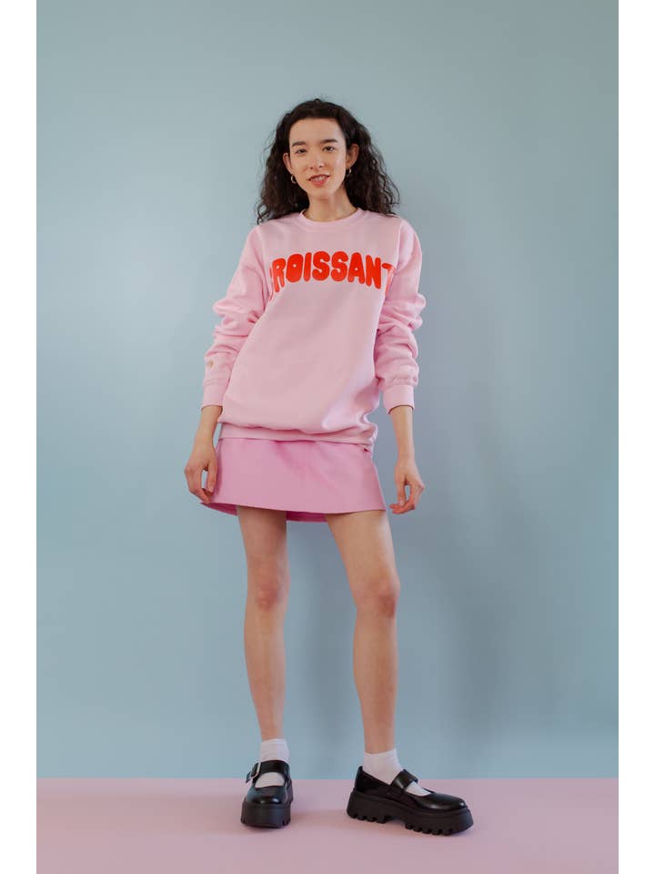 Limpet Store - Wholesale Graphic Sweatshirt - Women's - The Croissant Oversized Sweatshirt