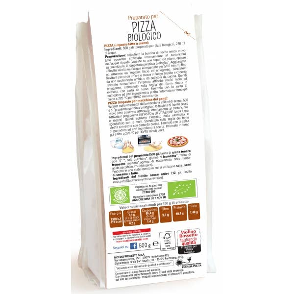 Molino Rossetto - Wholesale Bread Mix - ORGANIC PIZZA MIX - 500 G -1