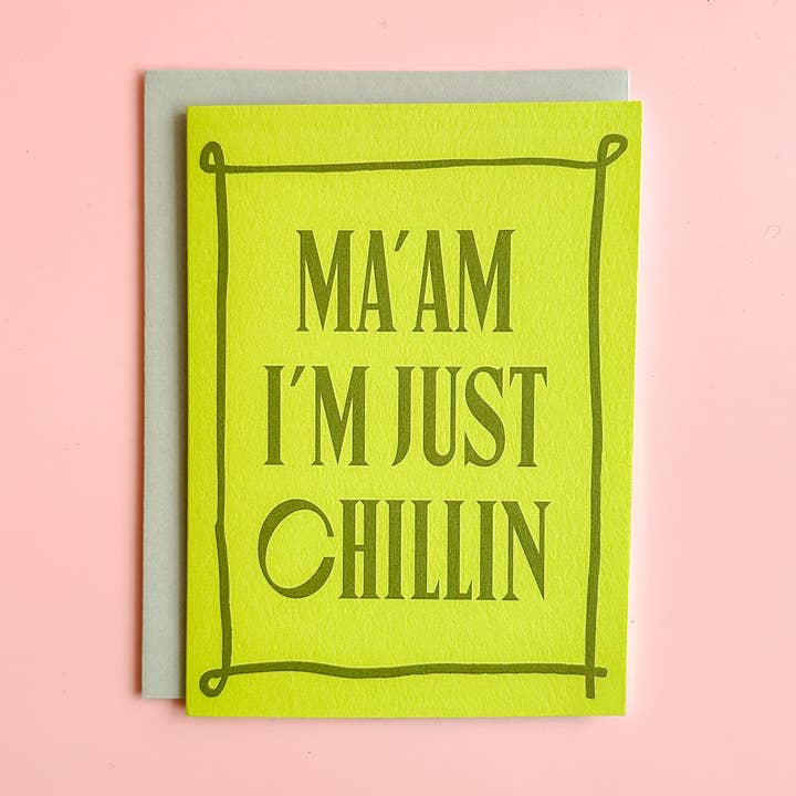 Just Chillin Greeting Card for wholesale by Ashley Frye Studio