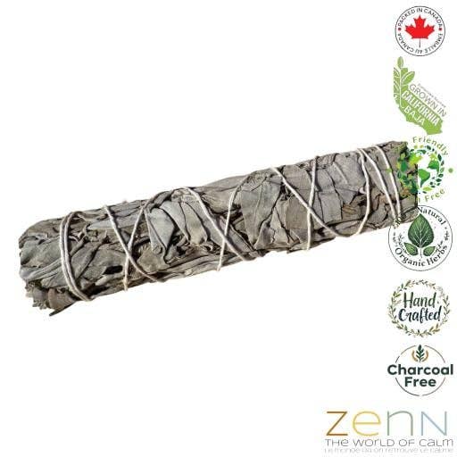 International Gifts Ltd. - Wholesale Sage Bundle - Zenn Organic California White Sage 6`` (Packaged 3 Pcs/-0060