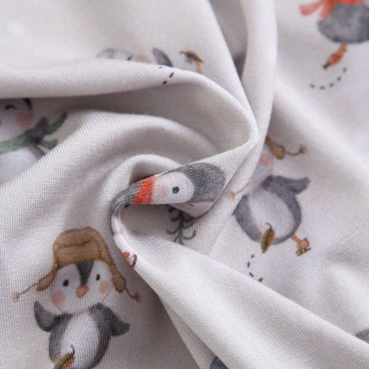 Luxie Charm - Wholesale Bodysuit (Footed) - Baby - Penguins On Ice Zippered Romper NICU Friendly Footie7