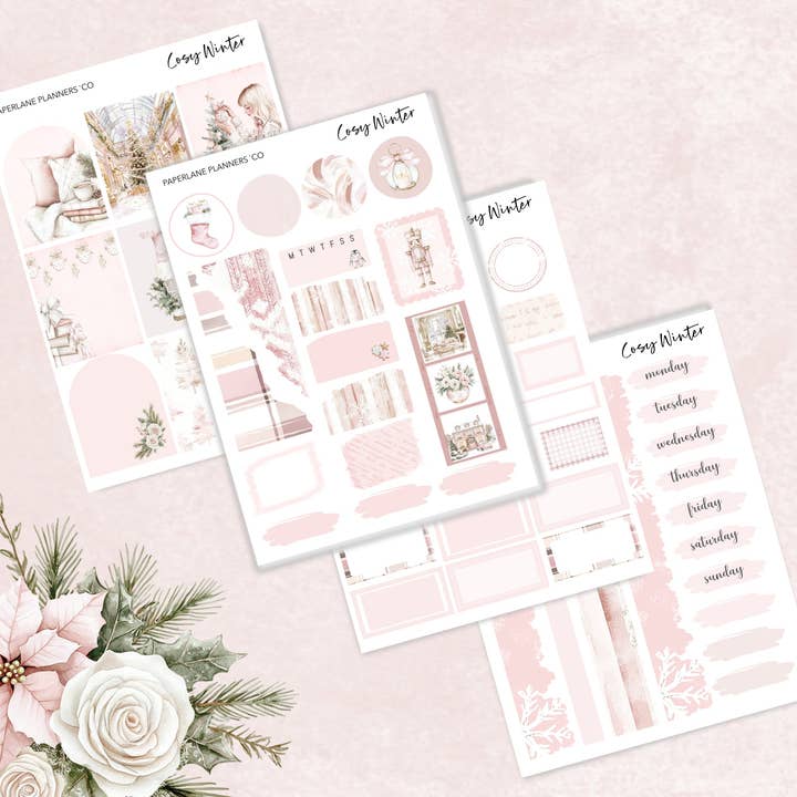 COSY WINTER | PLANNER WEEKLY STICKERS for wholesale by Paperlane Planners Co