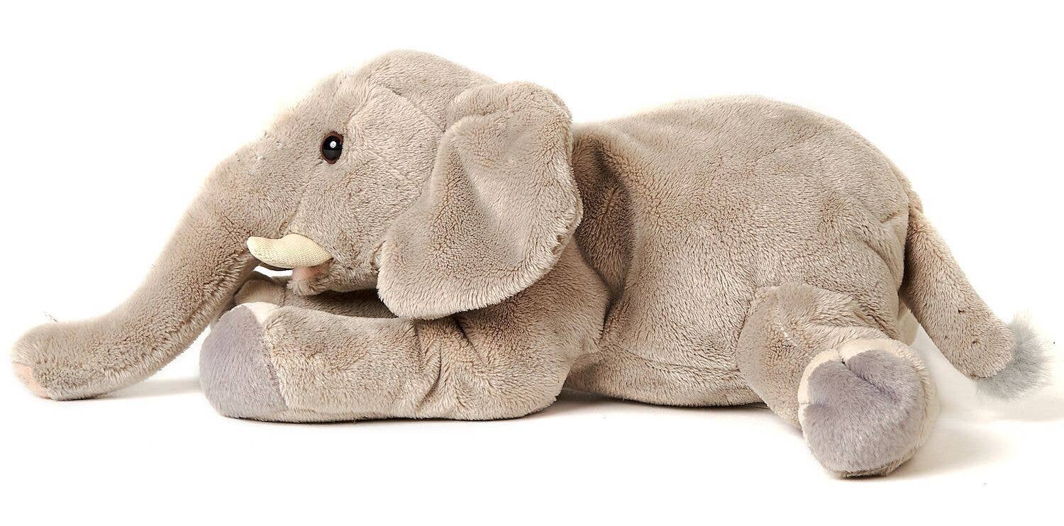 Uni Toys - Wholesale Stuffed/Plush Toy - Kids & Baby - Elephant lying down - 27 cm (length) - cuddly/plush toy2