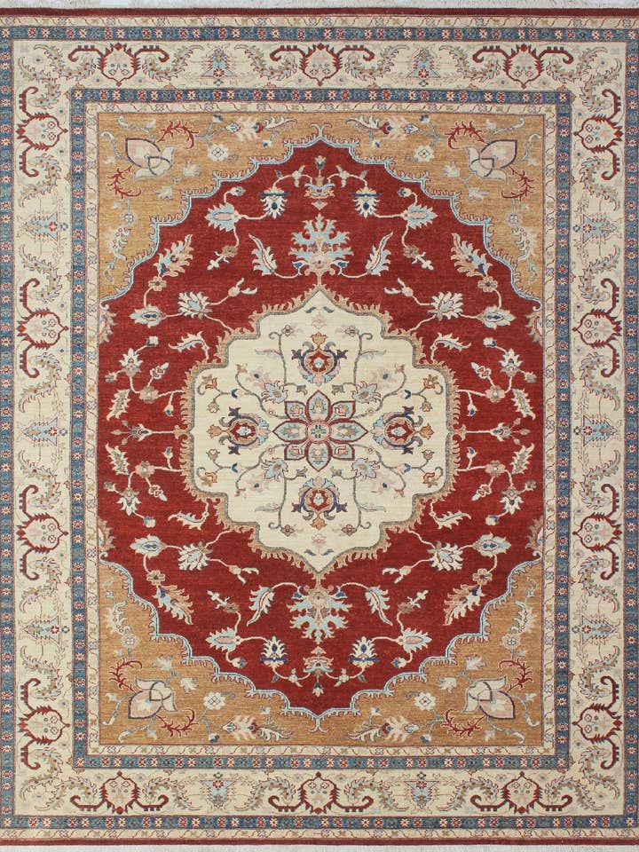Aria Yasen Red-Rust/Ivory Rug, 9'0" x 11'8" for wholesale by Noori Rug