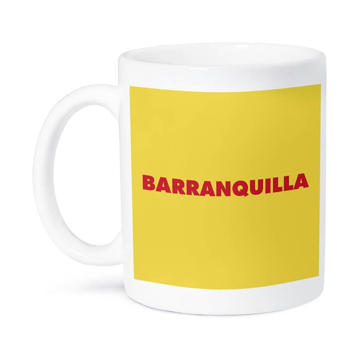 3dRose - Vendita all'ingrosso Tazza - 3dRose, Barranquilla Rossa con Sfondo Giallo, Tazza8