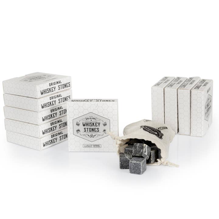 Luksus Marmor Whisky Stones 12-pakningssæt for engroshandel hos Dsg Gifts
