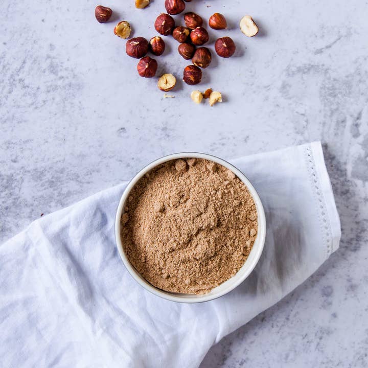 Max de Genie - Wholesale Protein/superfood powder - Defatted Organic Toasted Hazelnut Flour (250g)1