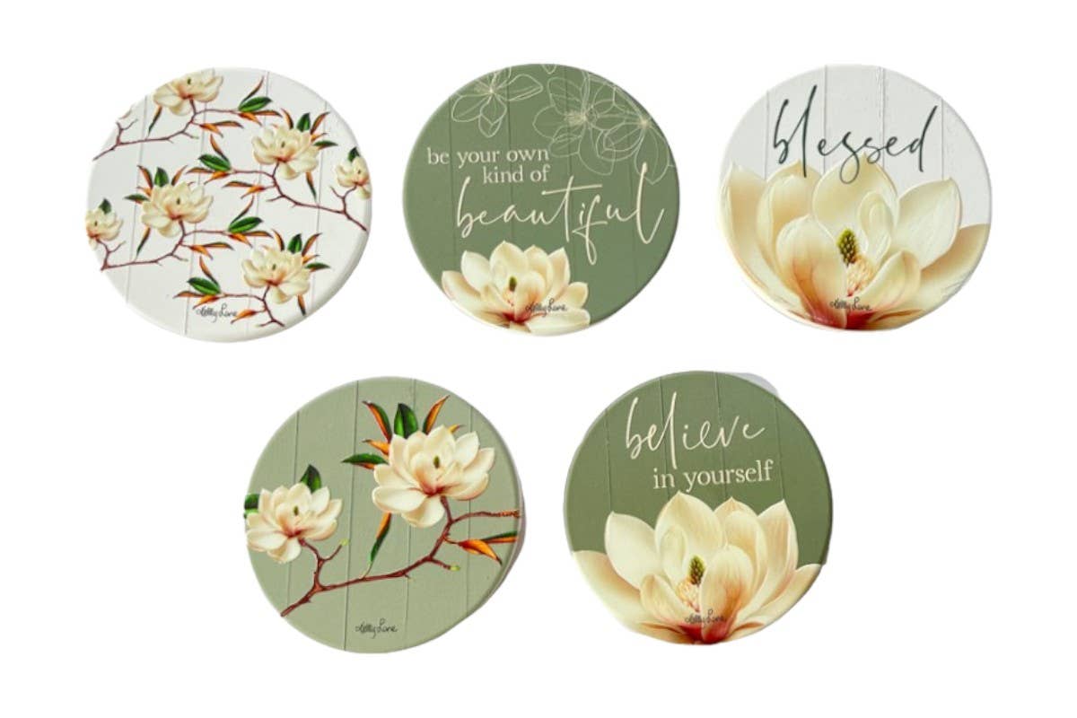 Cubby House by Malmar - Wholesale Coasters - Magnolia 10cm Coaster by Kelly Lane (72=Free Display)0