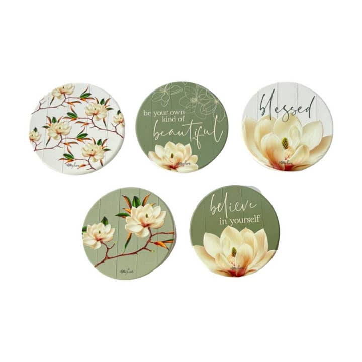 Cubby House by Malmar - Wholesale Coasters - Magnolia 10cm Coaster by Kelly Lane (72=Free Display)