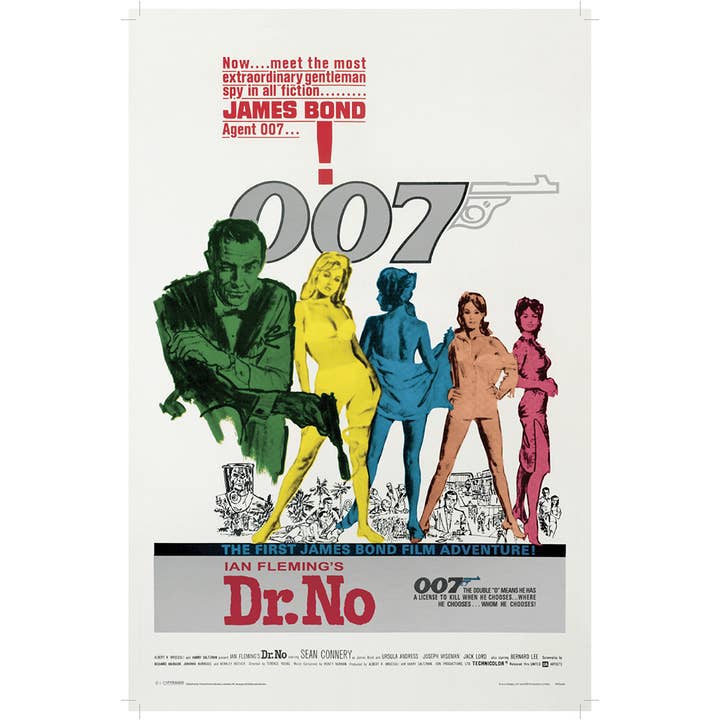 Pyramid America - Wholesale Poster - James Bond - Dr. No - Portrait 11x17 Bag and Boarded Poster