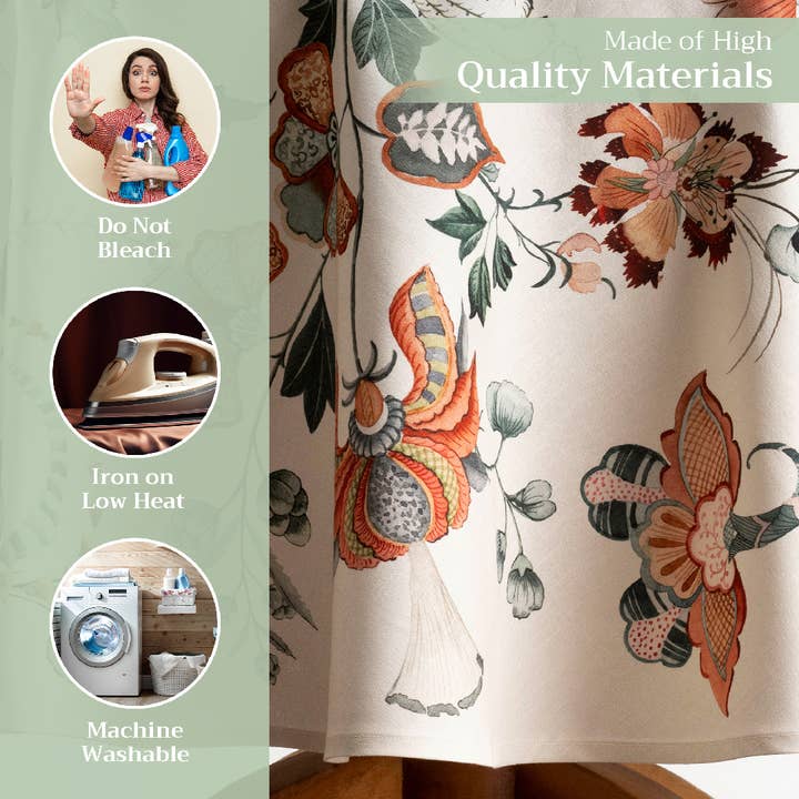 Maison d'Hermine - Design in Every Thread - Wholesale Tablecloth - Tablecloths 100% Cotton - 3 Shapes - Dalida Fall8