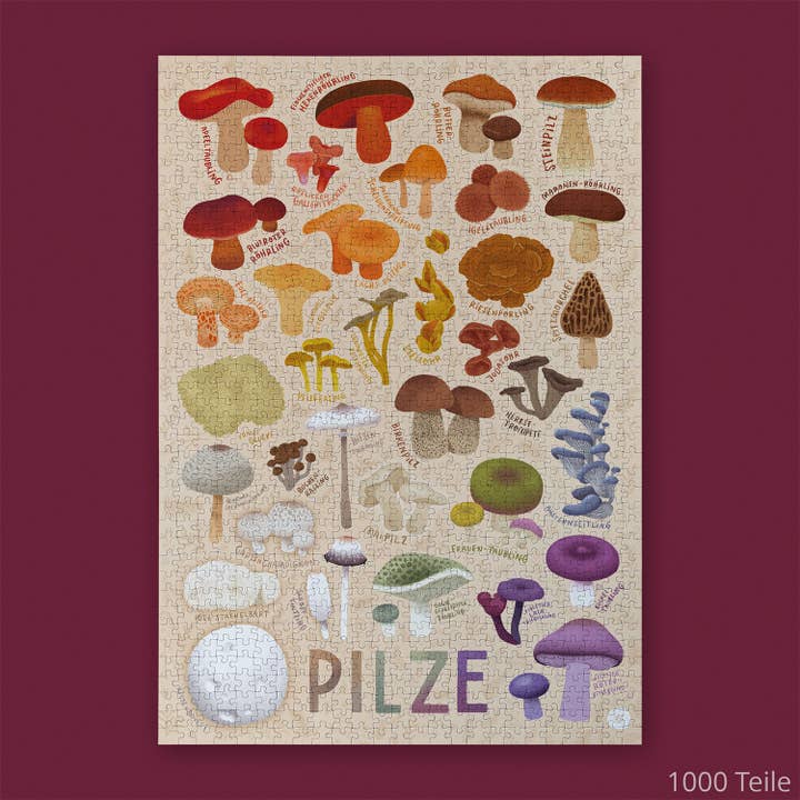 Puzzle de la diversité des champignons pour la vente par Willa Wunst GmbH